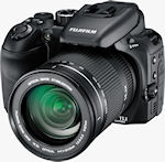 Fujifilm's FinePix S100FS digital camera. Courtesy of Fujifilm, with modifications by Michael R. Tomkins.