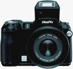 Fujifilm's FinePix S5100 digital camera. Courtesy of Fujifilm, with modifications by Michael R. Tomkins.