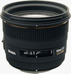 Sigma's 50mm F1.4 EX DG HSM lens for Four Thirds. Courtesy of Sigma, with modifications by Michael R. Tomkins.