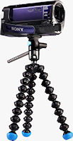 Gorillapod Video with Sony camcorder attached. Photo provided by Joby.