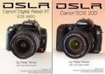 Peter iNova's 'DSLR: Canon Digital Rebel XT EOS 350D' and 'DSLR: Canon EOS 20D' eBooks. Courtesy of Peter iNova, with modifications by Michael R. Tomkins.