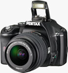 Pentax's K-x digital SLR. Photo provided by Pentax Imaging Co.