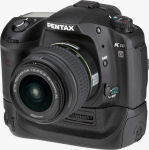 Pentax's K10D single-lens reflex digital camera. Courtesy of Pentax, with modifications by Michael R. Tomkins.