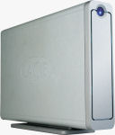 LaCie's two terabyte Ethernet Big Disk. Courtesy of LaCie, with modifications by Michael R. Tomkins.