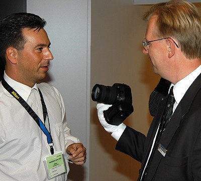 Olympus / Kodak's Four Thirds System digital camera mockup. By permission of LetsGoDigital, with modifications by Michael R. Tomkins. Click for a bigger picture!