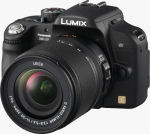 Panasonic's Lumix DMC-L10 digital SLR. Courtesy of Panasonic, with modifications by Michael R. Tomkins.