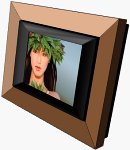 Concept image of the Pacific Digital MemoryFrame. Courtesy of Pacific Digital Corp., with modifications by Michael R. Tomkins.