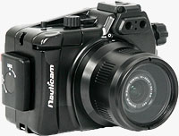 Front view of the Nauticam NA-EPL2 underwater housing. Photo provided by Nauticam USA.