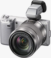 Sony's Alpha NEX-5N compact system camera. Photo provided by Sony Electronics Inc.