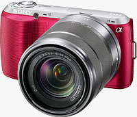 Sony's Alpha NEX-C3 compact system camera. Photo provided by Sony Electronics Inc.