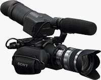 Sony's NEX-FS100U E-mount camcorder. Photo provided by Sony Europe (Belgium) N.V.
