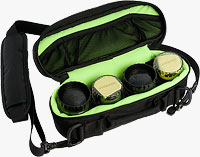 Lensbaby's System Bag will fit the Composer (with or without Tilt Transformer), Control Freak, Muse, or Scout optics. Photo provided by Lensbaby Inc.