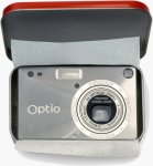 Pentax's Optio S digital camera. Courtesy of Pentax, with modifications by Michael R. Tomkins.