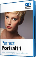 Perfect Portrait's product packaging. Click here to visit the onOne Software website!
