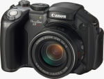 Canon's PowerShot S3 IS digital camera. Courtesy of Canon, with modifications by Michael R. Tomkins.