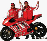 Ducati Corse's MotoGP bike with SanDisk sponsorship. Courtesy of SanDisk, with modifications by Michael R. Tomkins.