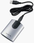 SanDisk's USB 2.0 card reader. Courtesy of SanDisk, with modifications by Michael R. Tomkins.