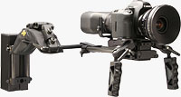 Cinevate's Simplis DSLR Rig with Canon DSLR attached. Photo provided by Cinevate Inc.