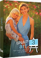 Snap Art 3 product packaging. Rendering provided by Alien Skin Software LLC.