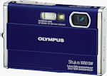 Olympus' Stylus 1050SW digital camera. Courtesy of Olympus, with modifications by Michael R. Tomkins.