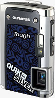 The Olympus TG-610 Quiksilver limited edition digital camera. Photo provided by Olympus Imaging Australia Pty Ltd.