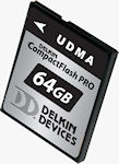 Delkin Devices' 64GB UDMA CompactFlash PRO card. Rendering provided by Delkin Devices Inc.