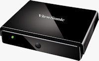 The ViewSonic NexTV VMP75 network media player, top quarter view. Photo provided by ViewSonic Corp.