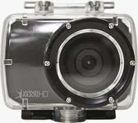 The Delkin WingmanHD camera in its waterproof housing. Photos provided by Delkin Devices Inc.