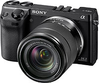 Sony's Alpha NEX-7 compact system camera. Photo provided by Sony Electronics Inc.