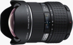Olympus' Zuiko Digital 7-14mm F4.0 lens. Courtesy of Olympus, with modifications by Michael R. Tomkins.