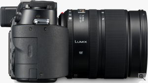 Panasonic's Lumix DMC-L1 digital SLR. Courtesy of Panasonic, with modifications by Michael R. Tomkins. Click for a bigger picture!