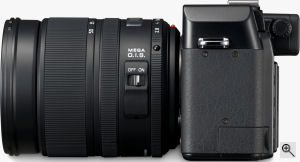 Panasonic's Lumix DMC-L1 digital SLR. Courtesy of Panasonic, with modifications by Michael R. Tomkins. Click for a bigger picture!