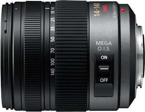 Panasonic's Lumix G Vario HD 14-140mm F4.0-5.8 Asph. / Mega O.I.S. lens. Photo provided by Panasonic Consumer Electronics Co. Click for a bigger picture!