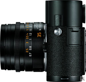 Leica's M8 digital camera. Courtesy of Leica, with modifications by Michael R. Tomkins. Click for a bigger picture!