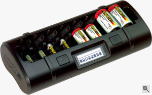Maha's MH-C808M charger. Courtesy of Maha Energy Corp., with modifications by Michael R. Tomkins. Click for a bigger picture!