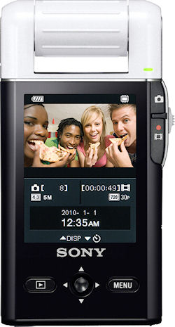 Sony's Bloggie MHS-PM5 digital camcorder. Photo provided by Sony Electronics Inc. Click for a bigger picture!