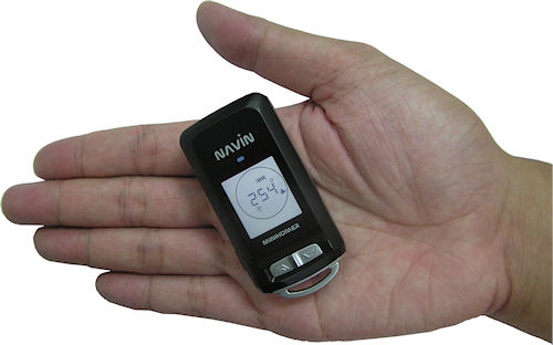 The Navin miniHomer isn't much larger than many keychain remotes. Photo provided by Navin Corp. Click for a bigger picture!