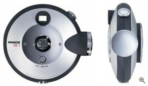 Minox's DD1 digital camera. Courtesy of Minox Germany, with modifications by Michael R. Tomkins. Click for a bigger picture!