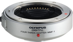 Olympus' MMF-1 Four Thirds adapter. Photo provided by Olympus Imaging America Inc. Click for a bigger picture!