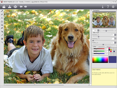 The blur tool in AKVIS MultiBrush v4.0. Photo provided by AKVIS Software Inc. Click for a bigger picture!