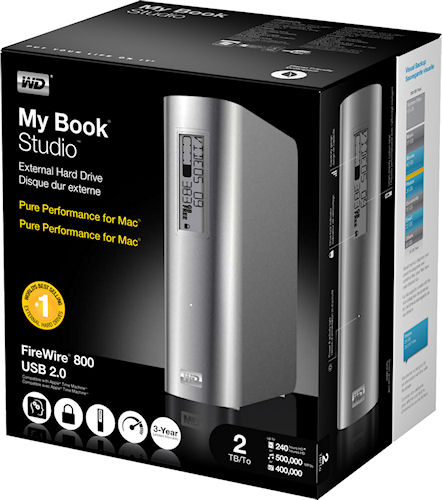 WD's My Book Studio product packaging, two terabyte version. Photo provided by Western Digital Corp. Click for a bigger picture!