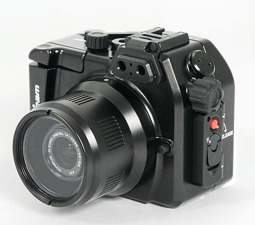 Nauticam's NA-EPL2 underwater housing for the Olympus E-PL2 compact system camera. Photo provided by Nauticam USA. Click for a bigger picture!