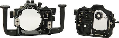 Inside the Nauticam's NA-550D underwater housing. Photo provided by Nauticam International Ltd. Click for a bigger picture!