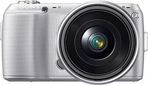 Sony's Alpha NEX-C3 compact system camera. Photo provided by Sony Electronics Inc. Click for a bigger picture!