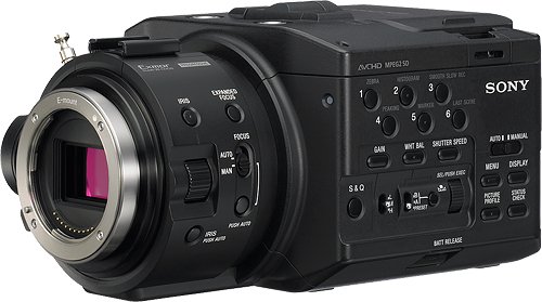 Sony's NEX-FS100U E-mount camcorder. Photo provided by Sony Europe (Belgium) N.V. Click for a bigger picture!