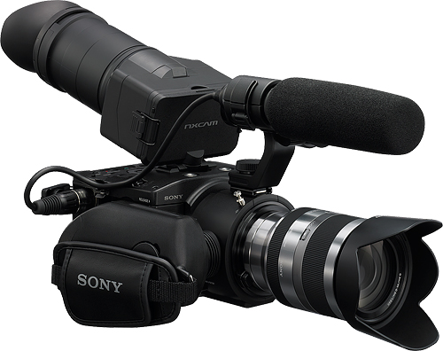 Sony's NEX-FS100U E-mount camcorder. Photo provided by Sony Europe (Belgium) N.V. Click for a bigger picture!