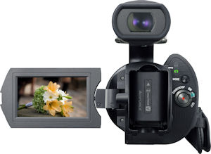 Sony's NEX-VG10 interchangeable lens camcorder. Photo provided by Sony Electronics Inc. Click for a bigger picture!