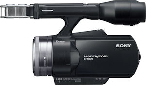 Sony's NEX-VG10 interchangeable lens camcorder. Photo provided by Sony Electronics Inc. Click for a bigger picture!