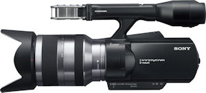 Sony's NEX-VG10 interchangeable lens camcorder. Photo provided by Sony Electronics Inc. Click for a bigger picture!