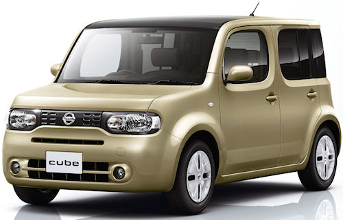 Nissan's Cube mini MPV, similar (but not necessarily identical) to that offered in the 2010 Wedding & Portrait Photographers International sweepstakes. Photo provided by Nissan Motor Co. Ltd. Click for a bigger picture!